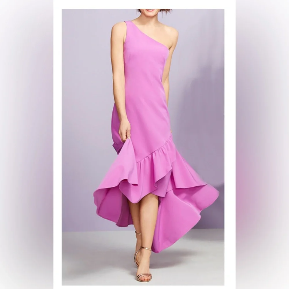 NWT Vince Camuto One Shoulder High/Low Gown - Picture 5 of 11